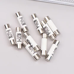 10PCS 500V 10*37MM 2A-25A DC PV Solar Ceramic Fuse Metal Alloys For Solar Power System Protection Ceramic Fuse Tube Replace New