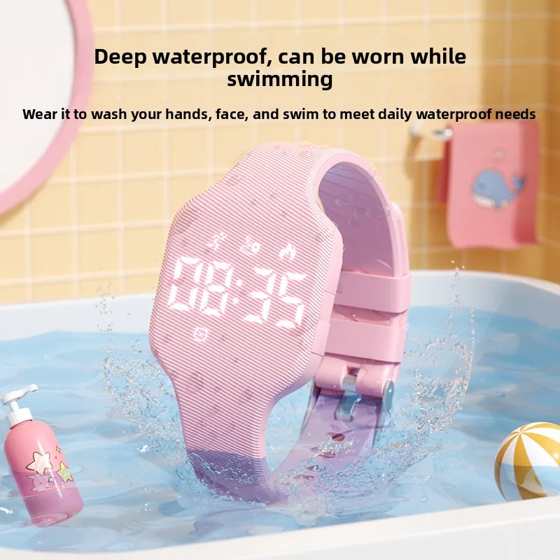 Women Fitness Tracker No App Smart Watch Swimming Waterproof Calorie Step Counter Silent Alarm Night Light