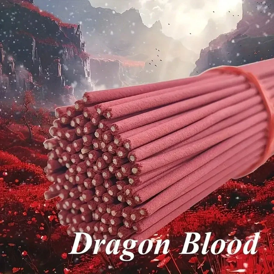 Dragon's Blood Incense Sticks, 25/52/105/130/200pcs, natural high-quality Dragon's Blood, suitable for home air purification and soothing aroma, used for yoga, offices, tea rooms, and very suitable for Halloween, Christmas, Easter, and other holidays