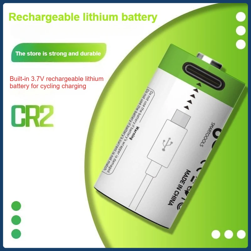

3.7V CR2 300mAh Rechargeable Li-ion Battery for LED Flashlight Digital Camera Instrument Disc Brake Lock SP-1 Printer