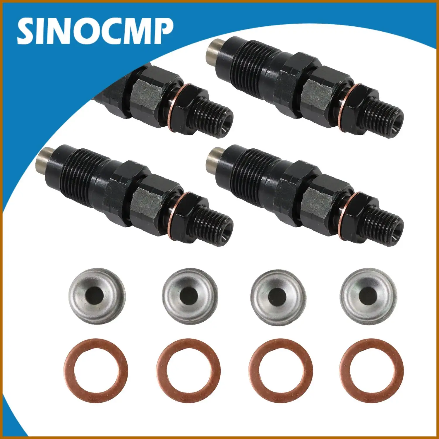 Inyectores de combustible para motor diésel TD27 16600-43G23 4 unids/set de repuesto para componentes de Motor automotriz NISSAN NAVARA D21 2.7L