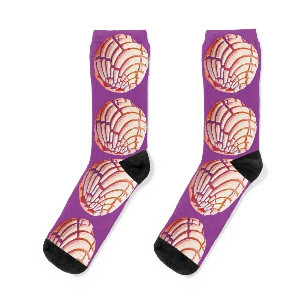 

Watercolor bread mexican concha pan dulce mexican food lover Socks japanese fashion Lots Non-slip Socks Man Women's