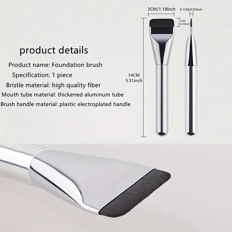 Pincel de base ultrafino, cabelo macio, pincel de contorno facial fino, corretivo, creme, liquidificador, base mista, ferramenta de pincel de maquiagem