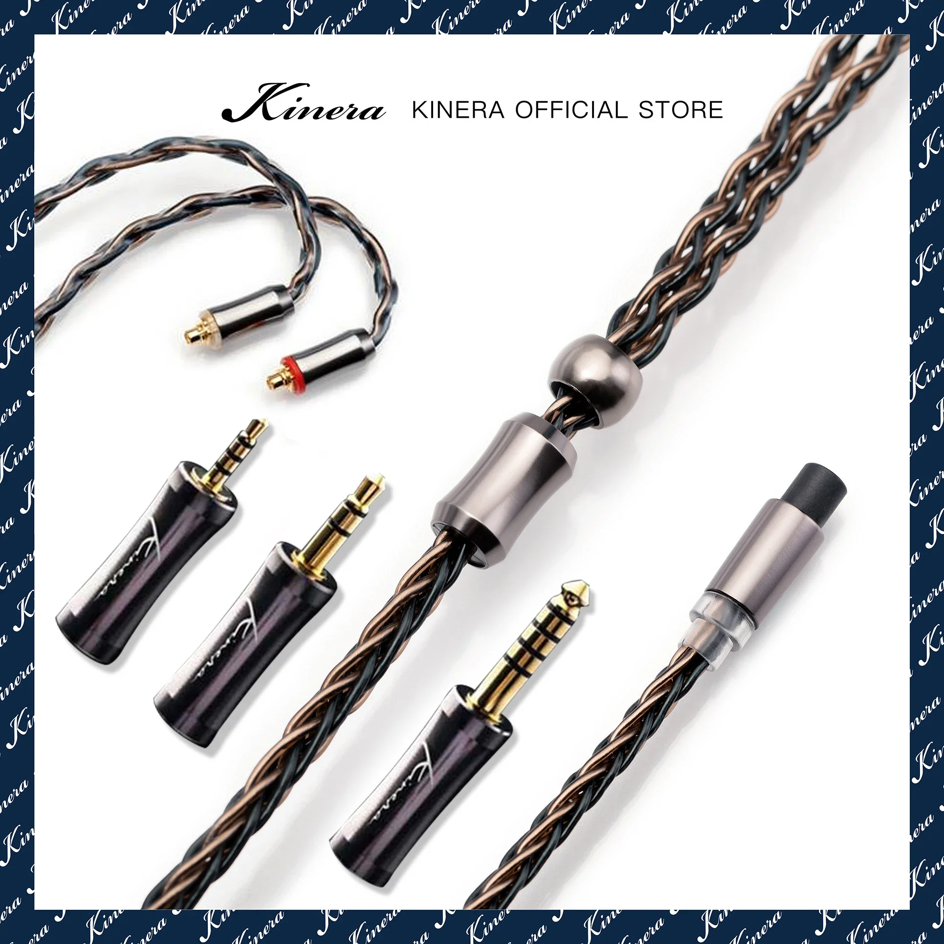 

Kinera Leyding Modular 3in1 HIFI Earphone Upgrade MMCX Cable 8 Core Silver Plated Copper 0.78 2pin Connector 2.5/3.5/4.4mm Plug