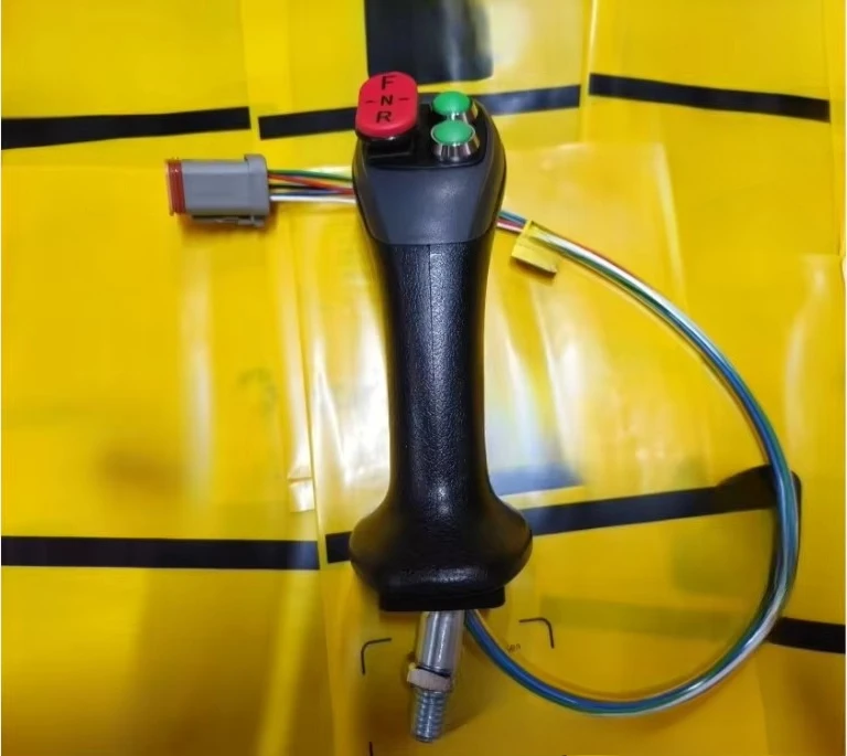 Multifunction Joystick Handle for Excavator Forklift Two Button Handle Tape Seesaw Switch Before Enter After Retreat Neutral