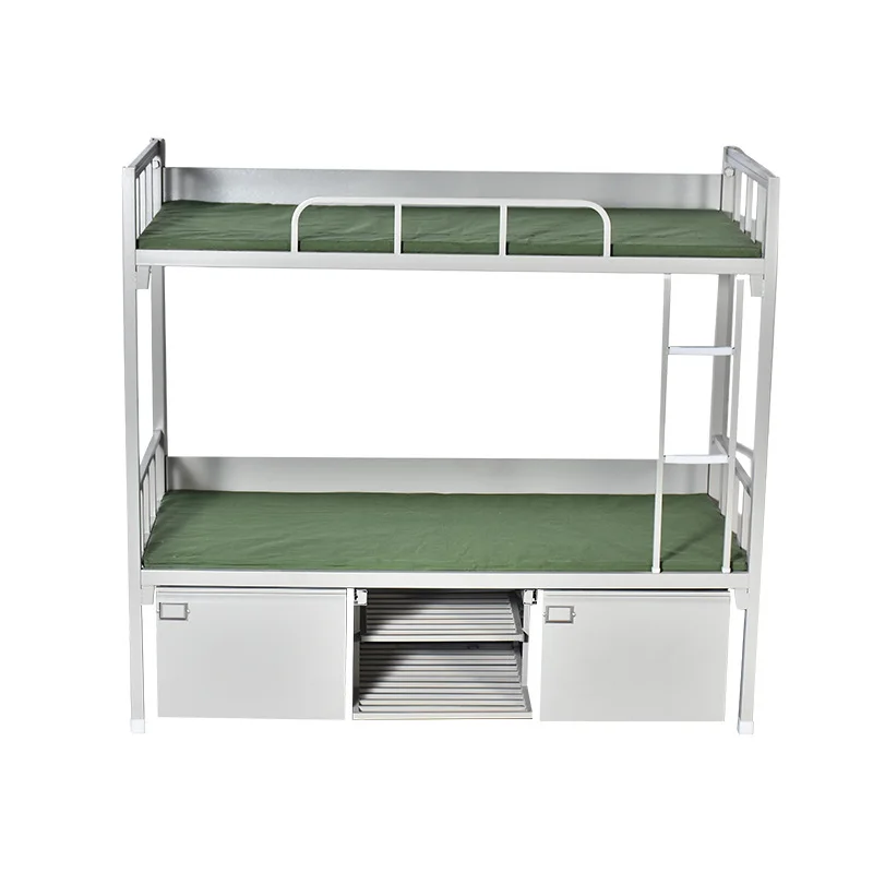 Double iron bed barracks  high and low single bed thickened student dormitory upper and lower bunk iron apartment bed