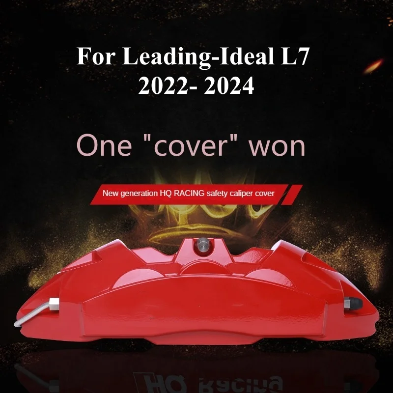 For Leading-Ideal L7 Car Brake Caliper Cover 3D Aluminum Metal Kit Front Rear Wheel Decoration 2022 2023 2024