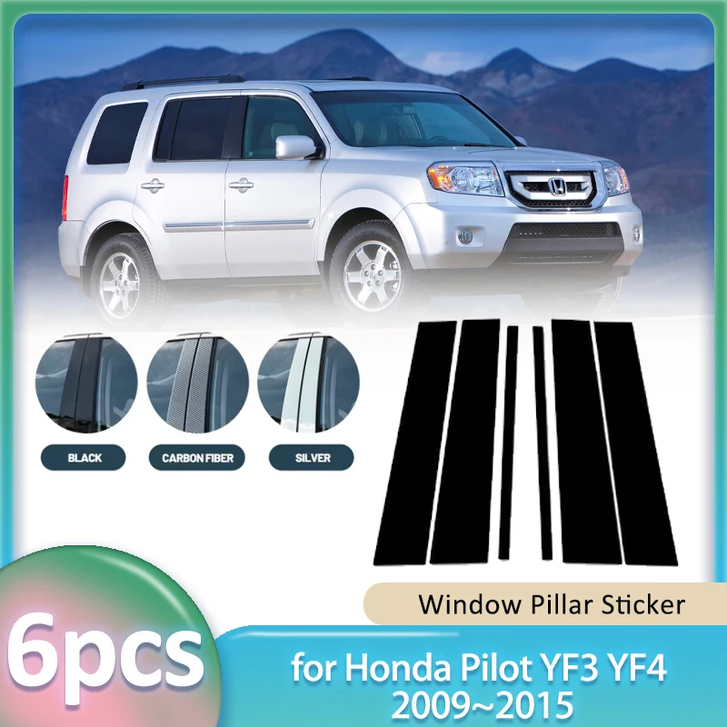 

Window Trim Sticker for Honda Pilot YF3 YF4 2009~2015 2010 2011 Car PC Material B C Pillar Post Cover Door Decal Part Accessorie
