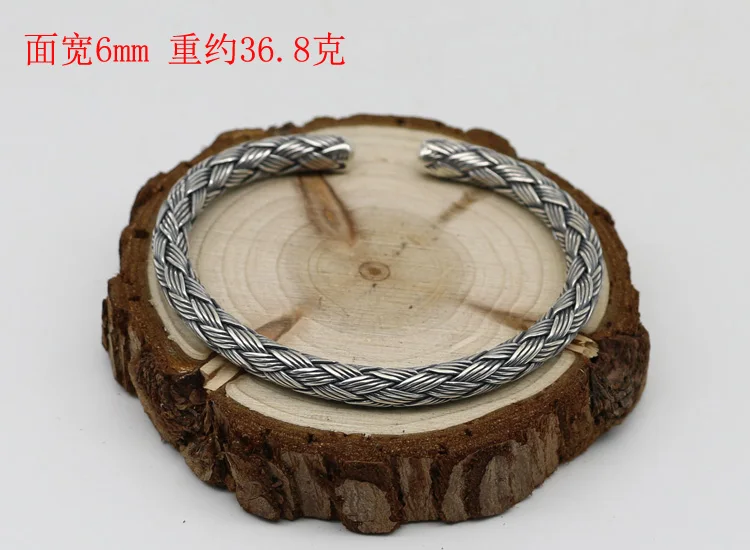 Individuality, creativity, pure handwork, trendy people love to interweave 925 sterling silver bracelets, men and women lovers,