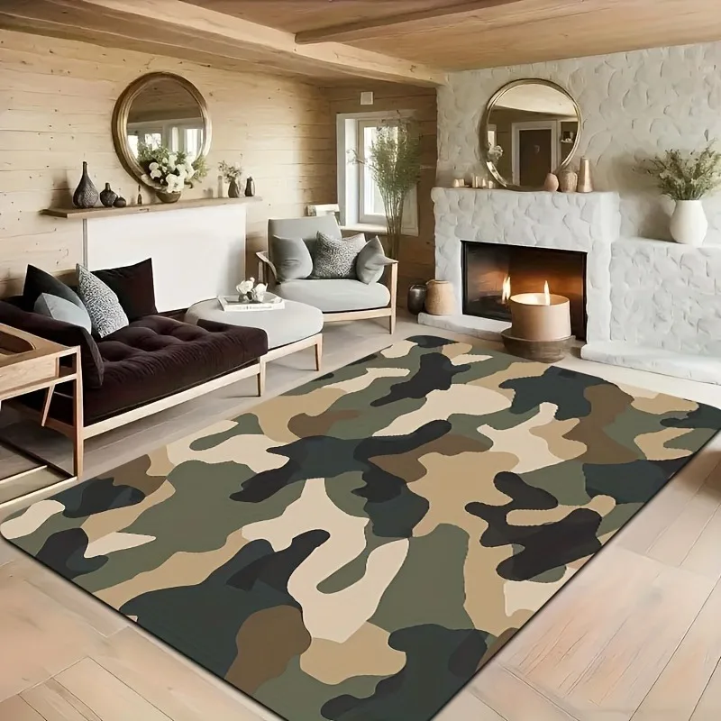 

1PC camouflage pattern Living room rugs Kitchen Rugs Non-Slip Door Mats Bedroom Rugs Bath Mat Carpet for Home Sink Laundry Decor