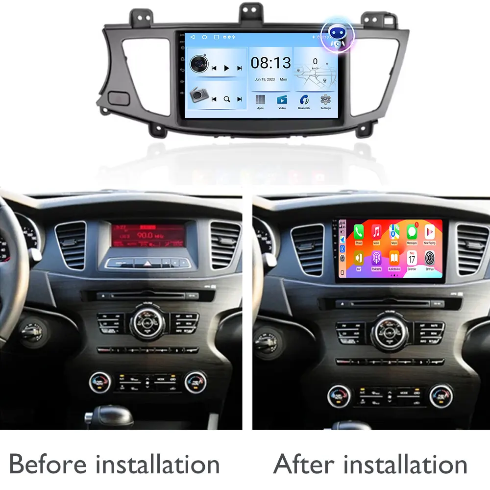 For KIA K7 Cadenza 2013-2017 Car Radio Multimedia Video Player Navigation Stereo GPS Android 16 wireless Carplay DSP WIFI