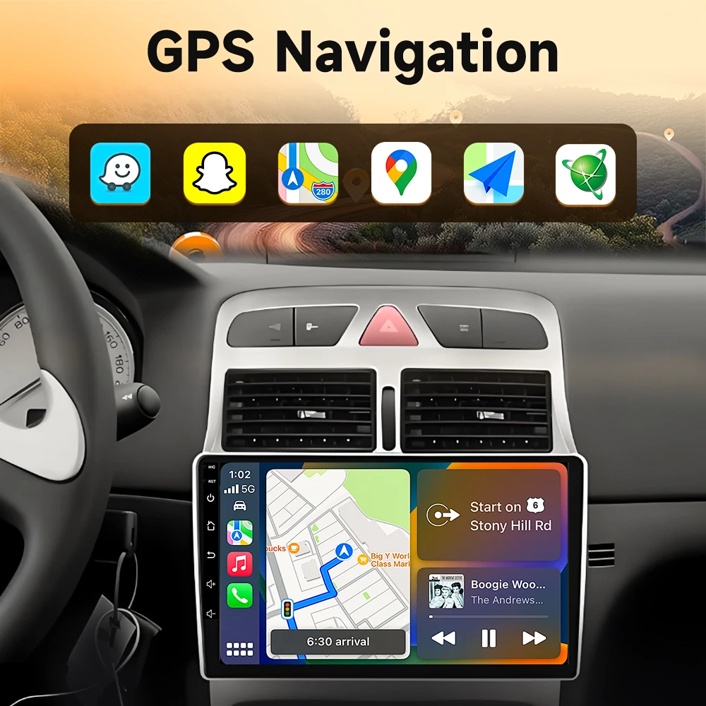 Android 16 Auto Car Radio For Peugeot 307 307CC 307SW 2002 - 2013 wireless head unit Multimidia intelligent systems No 2 din DVD