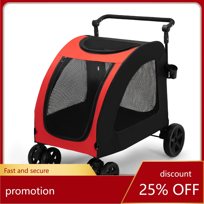 

Hxl medium to large pet stroller - lightweight, foldable, and perfect for on-the-go adventures