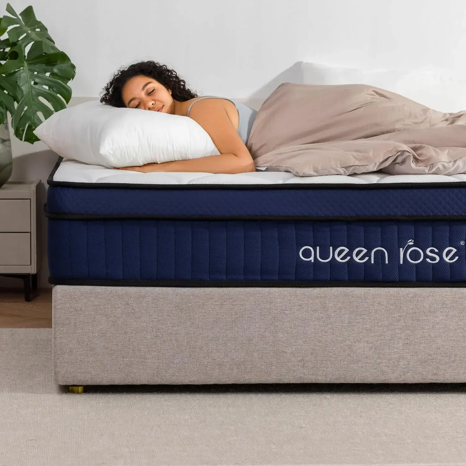 

King Mattress - 10 Inch King Bed Mattress in a Box, Hybrid Memory Foam Mattress with Pocketed Coils for Pressure Relief