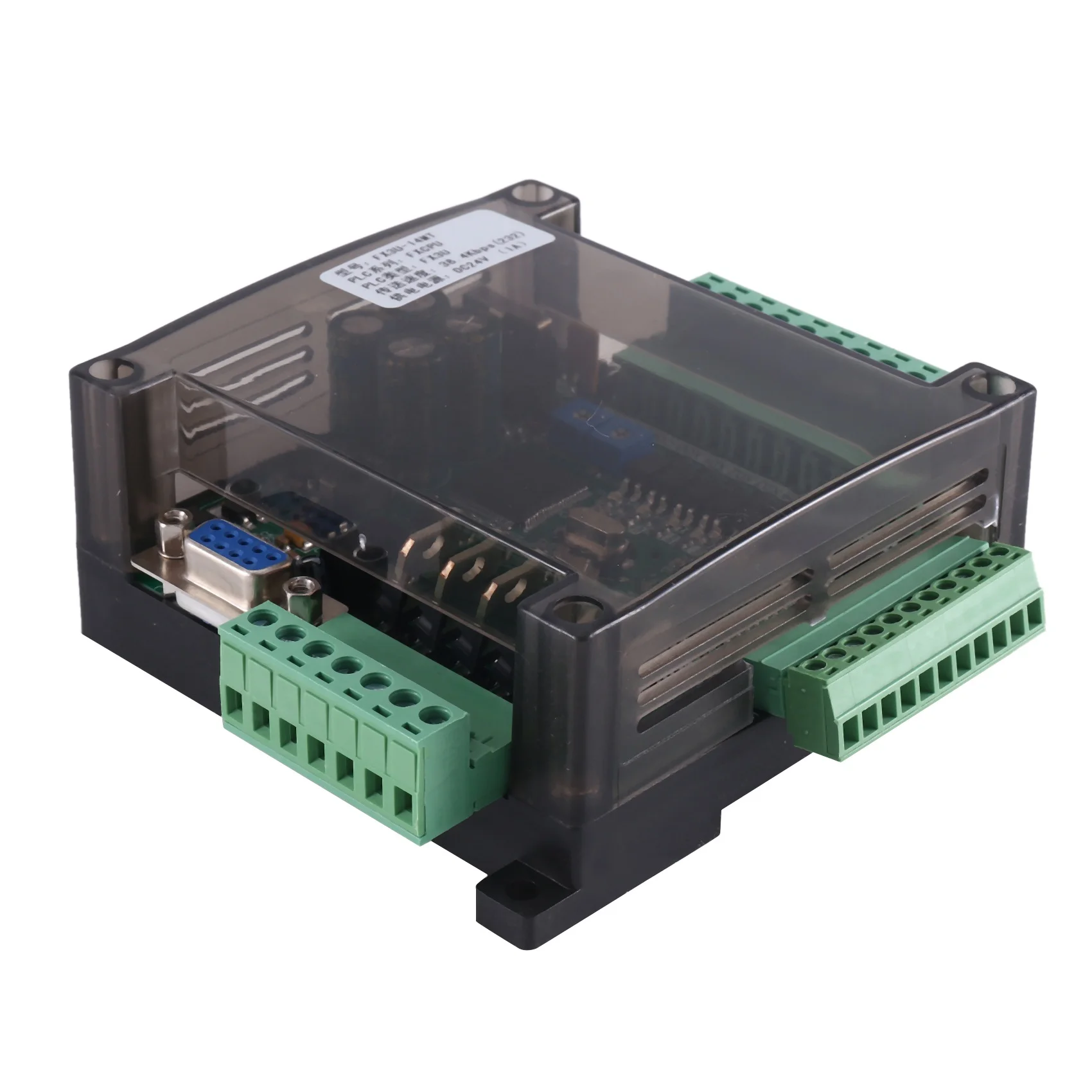 BIGSALE-FX3U-14MT Compatible with FX1N 2N PLC Industrial Fx3U Data Register 8 in 6 Out Anolog 6AD 2DA Modbus 485(A)