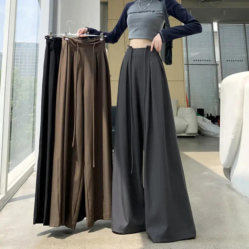 Women's Wide leg Baggy Pants Trousers Suits Pants Blazers Hight Waist Full Length Casual Pants For Women Flare Pants