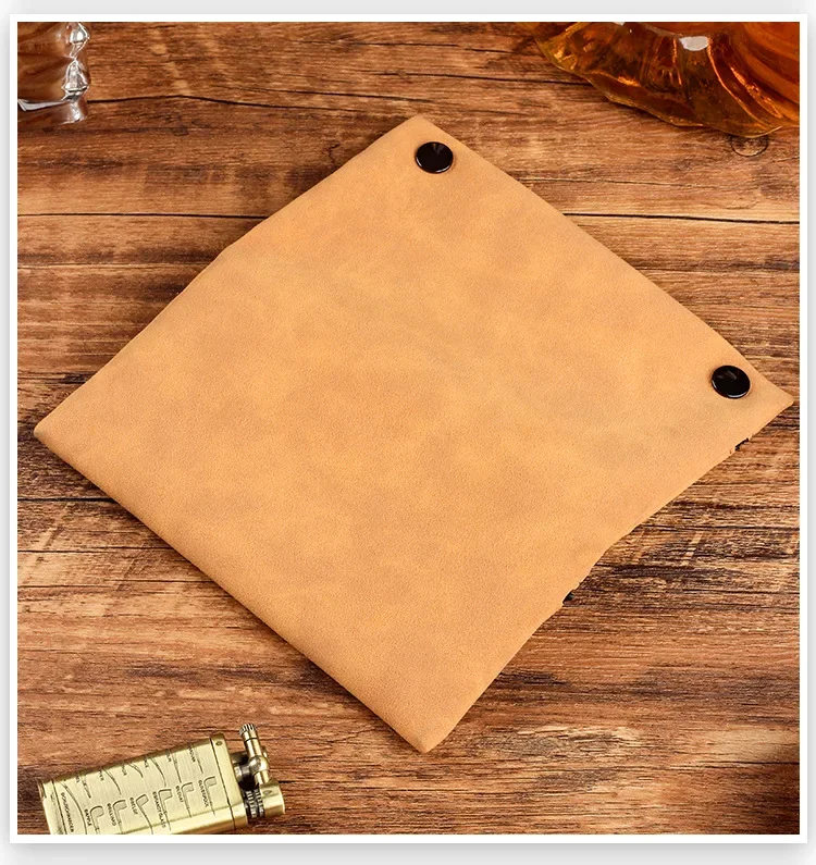 Handgefertigter Leder-Tabakbeutel, Etui, Tasche, Raucherpapierhalter, Etui, Geldbörse, multifunktionale, faltbare Tabakaufbewahrungstasche – Detail 13