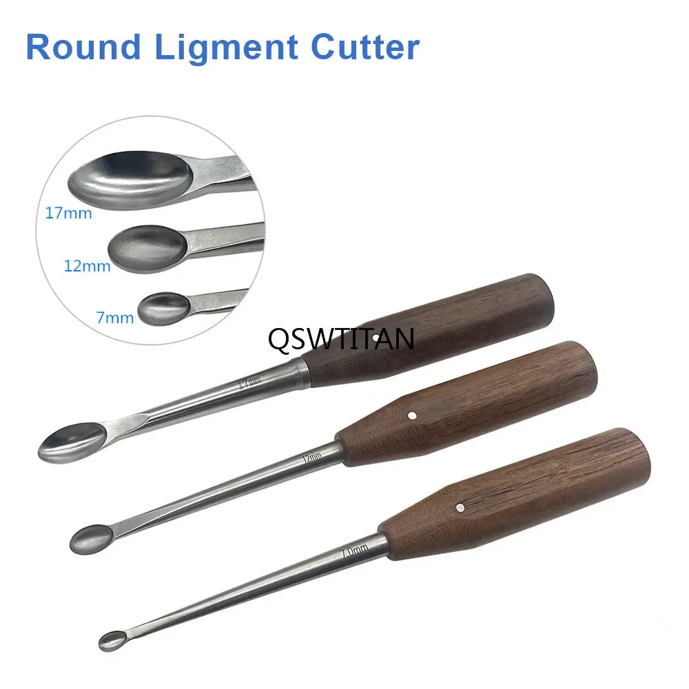 Stainless Steel Round Ligment Cutter Hatt Spoon 7mm 12mm 17mm Bone Curette Veterinary Orthopedic Instruments