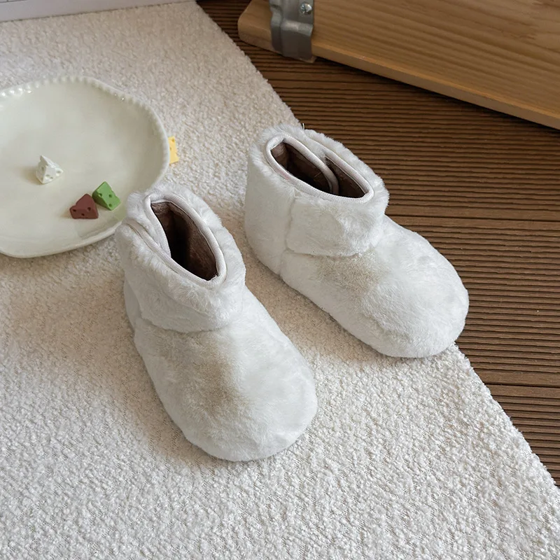 

2025 Children Casual Boots for Girls Winter New Fashion Korean Style Soft Bottom Anti-slippery Versatile Princess Keep Warm Shoe