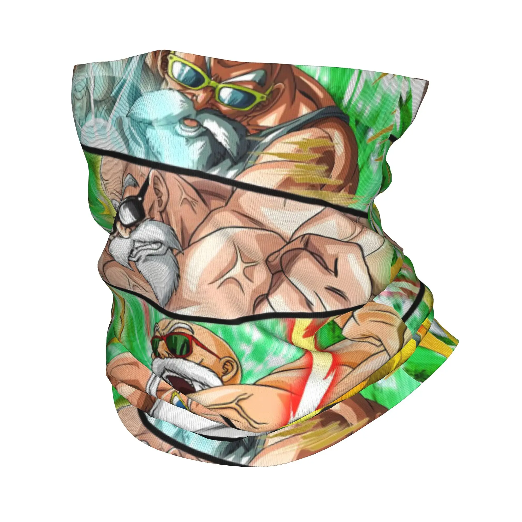 Custom Master Roshi Manga Hot Bandana Neck Gaiter Windproof Face Scarf Cover Men Women Tortoise  Headband Tube Balaclava