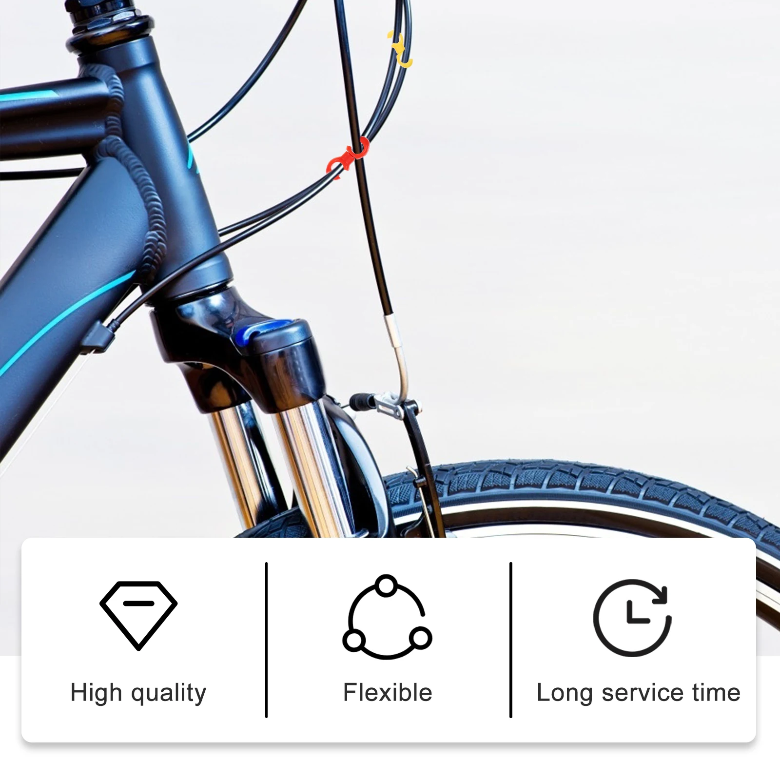 

50pcs Bike C-Clips Clamps Housing Hose Guide For Road Bike Durable C-Shaped Buckle Brake Line Tubing Clips Frame Mount