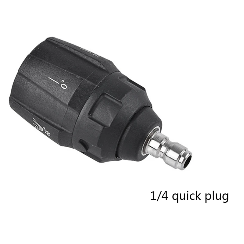 Boquilla lavado inoxidable, conector rápido 180Bar 1/4, pulverización negra, envío directo