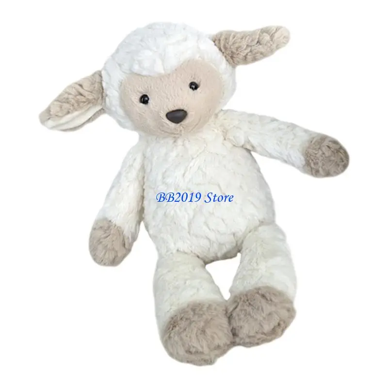 Q0KB-juguete peluche oveja simulación para niños, juguete peluche viaje para dormir, compañero, animales