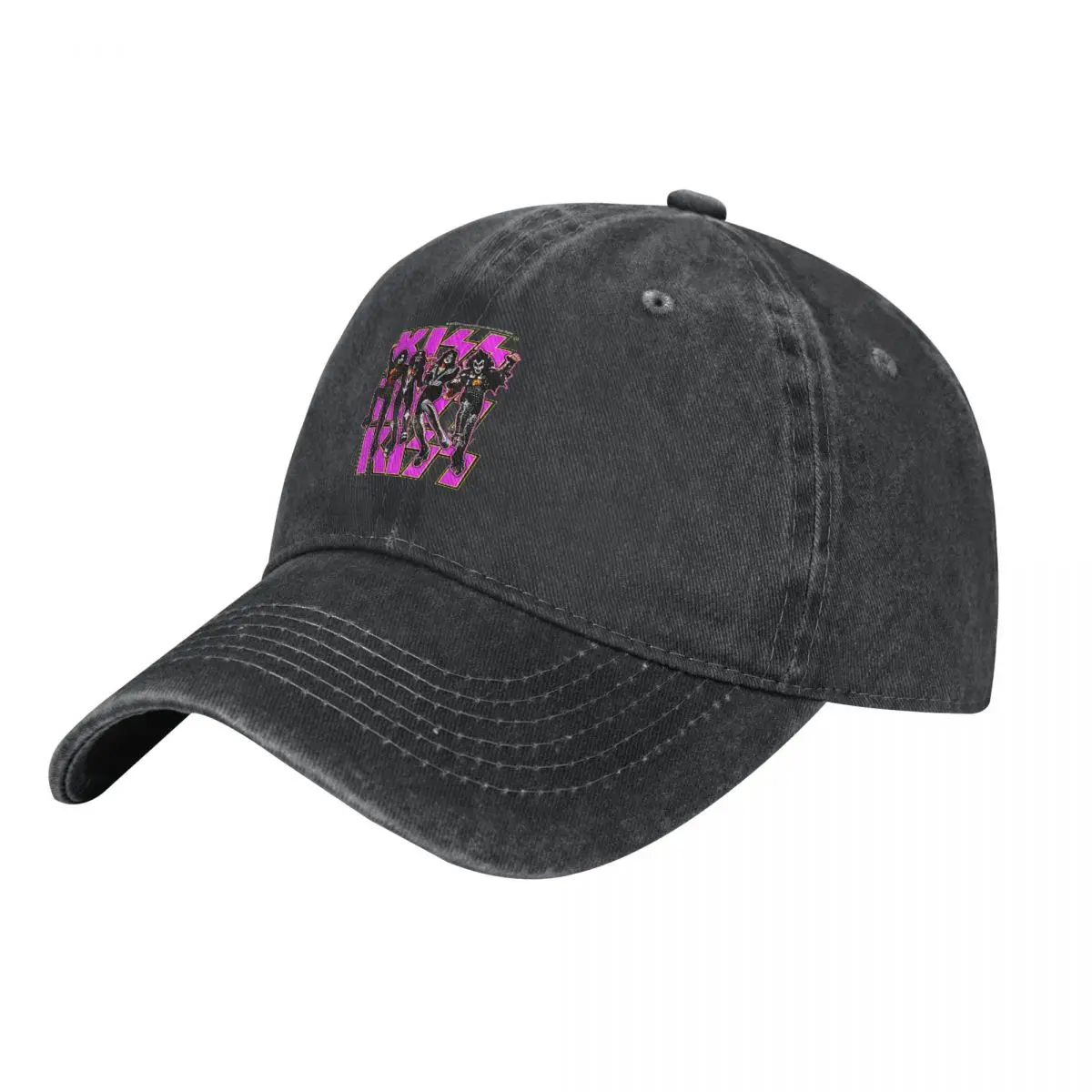 Rock Vintage Kiss Destroyer Purple Baseball Caps Peaked Cap K-KISS Sun Shade Hats for Men