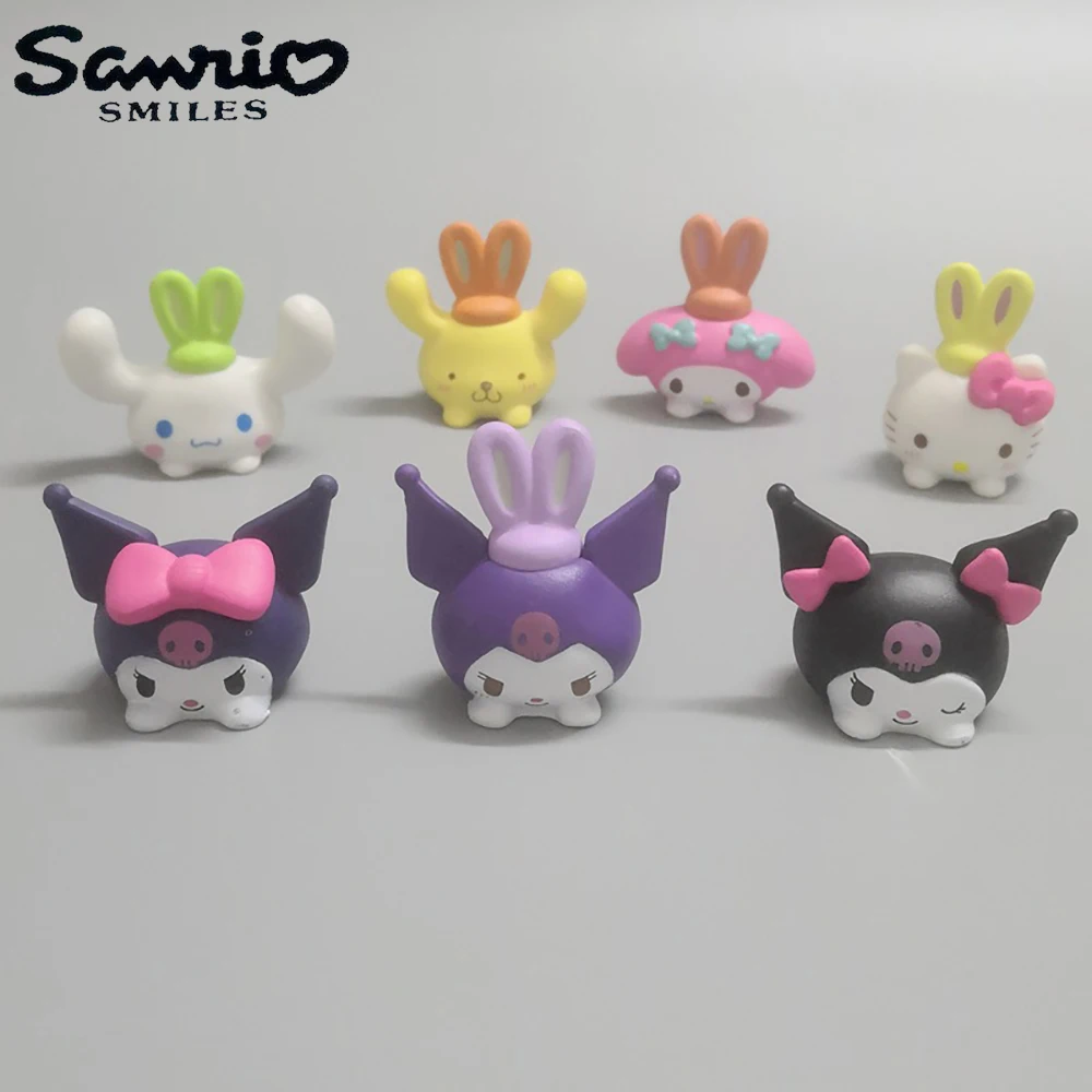 

Hello Kitty 3Cm Figure Rabbit Sanrio Anime Melody Cinnamoroll Kuromi Doll Kawaii Diy Cake Decoration Christmas Gifts Kids