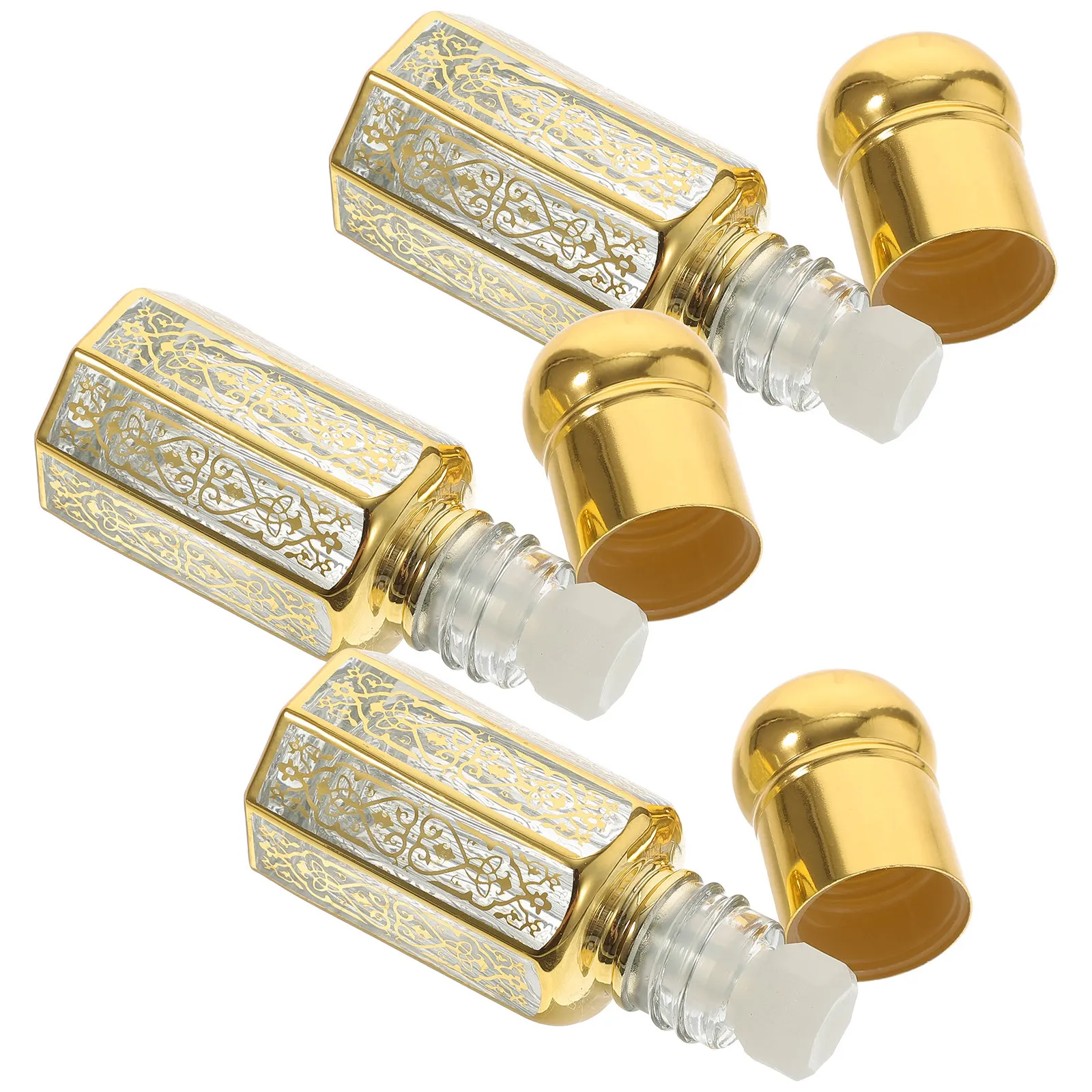 

Набор из 3-х герметичных многоразовых стеклянных флаконов-роллеров для эфирных масел, парфюмерии, ухода за лицом и телом, портативные, маленькие, для путешествий