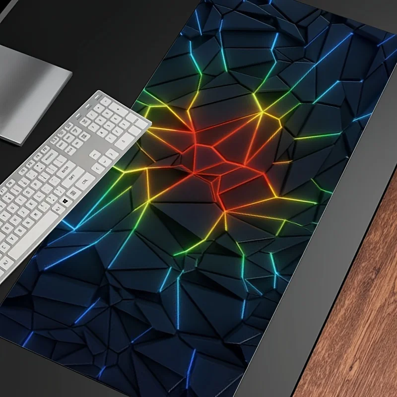 

Fashionable Mouse Pad Geometric Gaming desk pad Edge Keyboard Mat for Office Non-Slip Rubber Base for Gamers and Office Gift