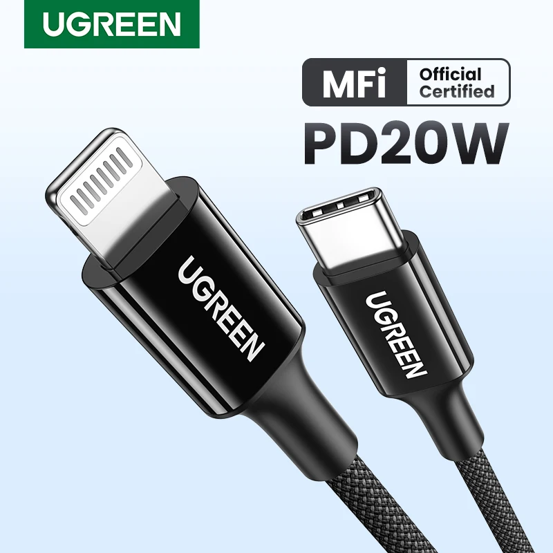 UGREEN MFi USB C to Lightning Cable 20W PD Fast Charging for iPhone 14 13 12 Pro Max Type C Phone Cable for iPad Mini