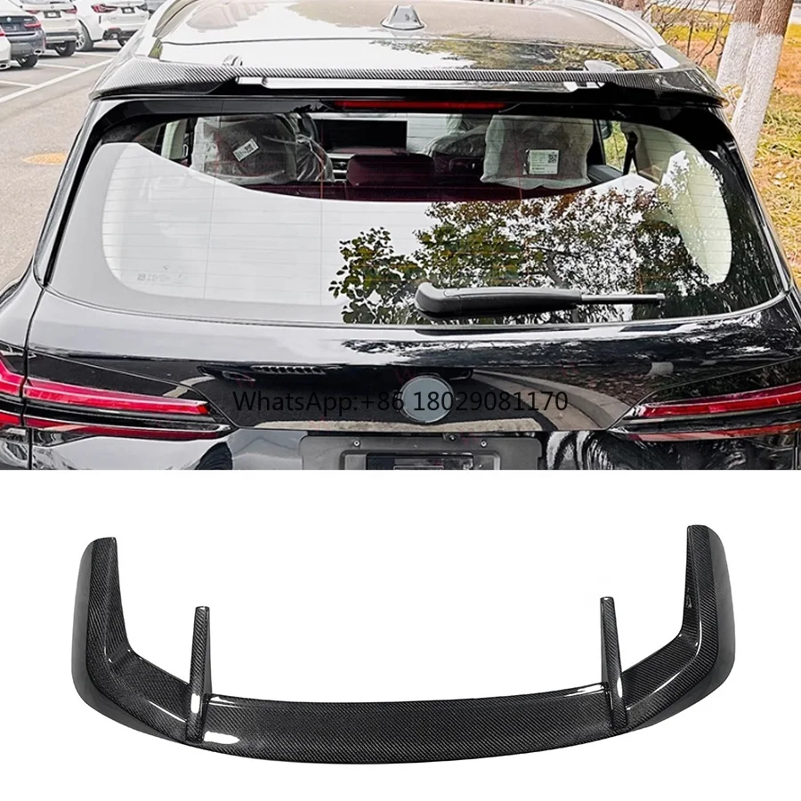 MP Style Carbon Fiber Rear Roof Trunk Window Lip Wing Spoiler For BMW G05 X5  M Sport LCI  Rear Roof Spoiler