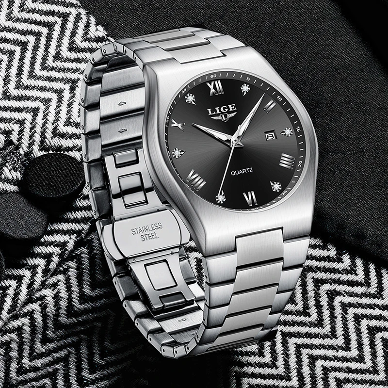 LIGE Quartz Watches For Women Top Brand Luxury Diamond Watch Women Fashion Waterproof Luminous Date Woman Wristwatch Reloj Mujer
