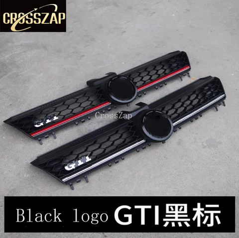 CrossZap For VW Golf 7 MK7 2014-2017 2018 7.5 GTI Style Honeycomb Mesh Car Front Bumper Radiator Grille Center Racing Grill