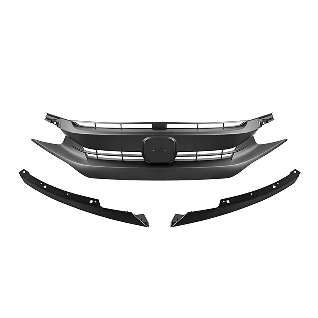 

FOR Honda Civic 2016-2019, matte black base model grille and headlight trim OE 71121-TBA-A00/71129-TET-H51/ 71124-TET-H51