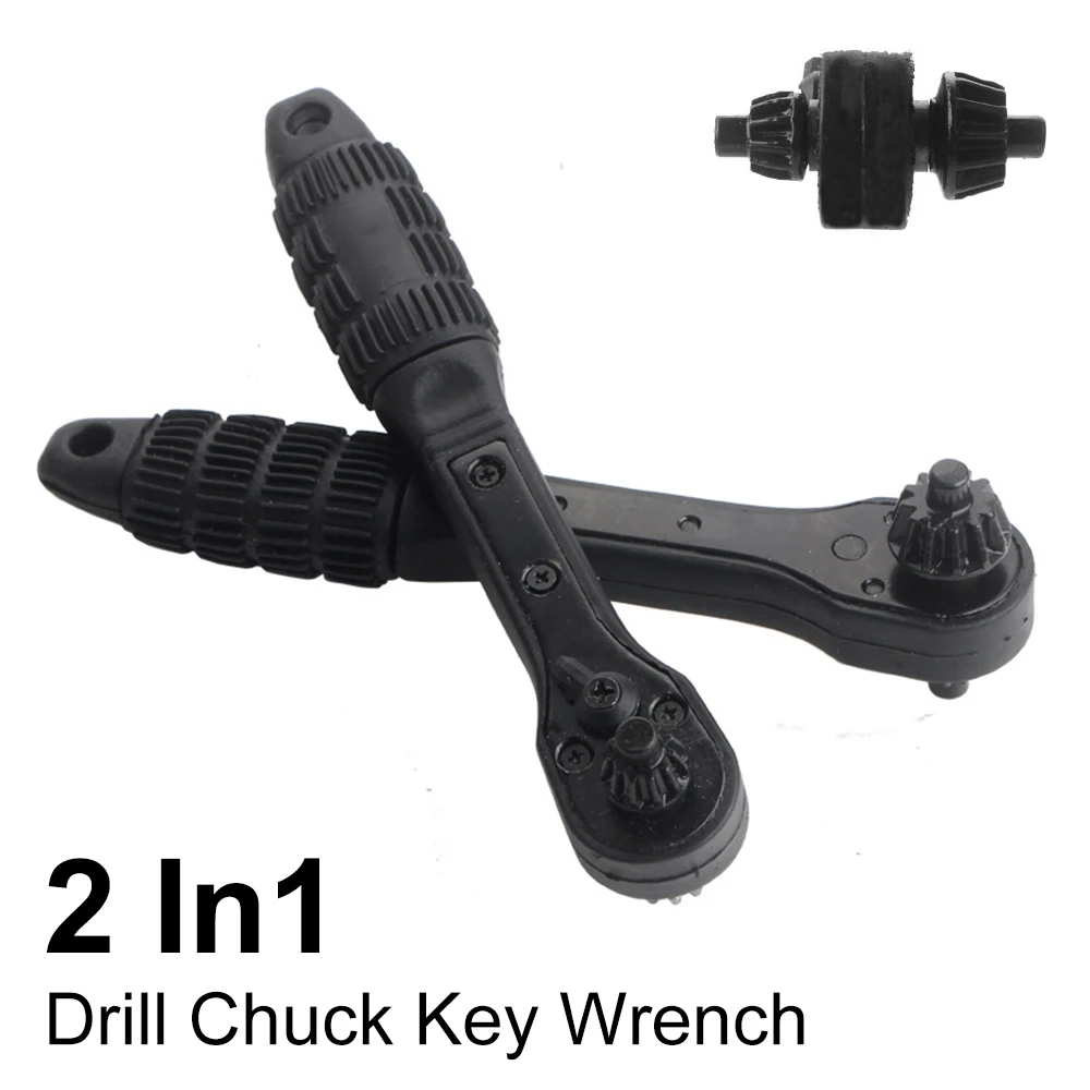 Universal Wrench Multifunction Drill Chuck Key Wrench Ratchet Dual End Spanner Ratchet Connector Ring Combo Grip Star Wrench