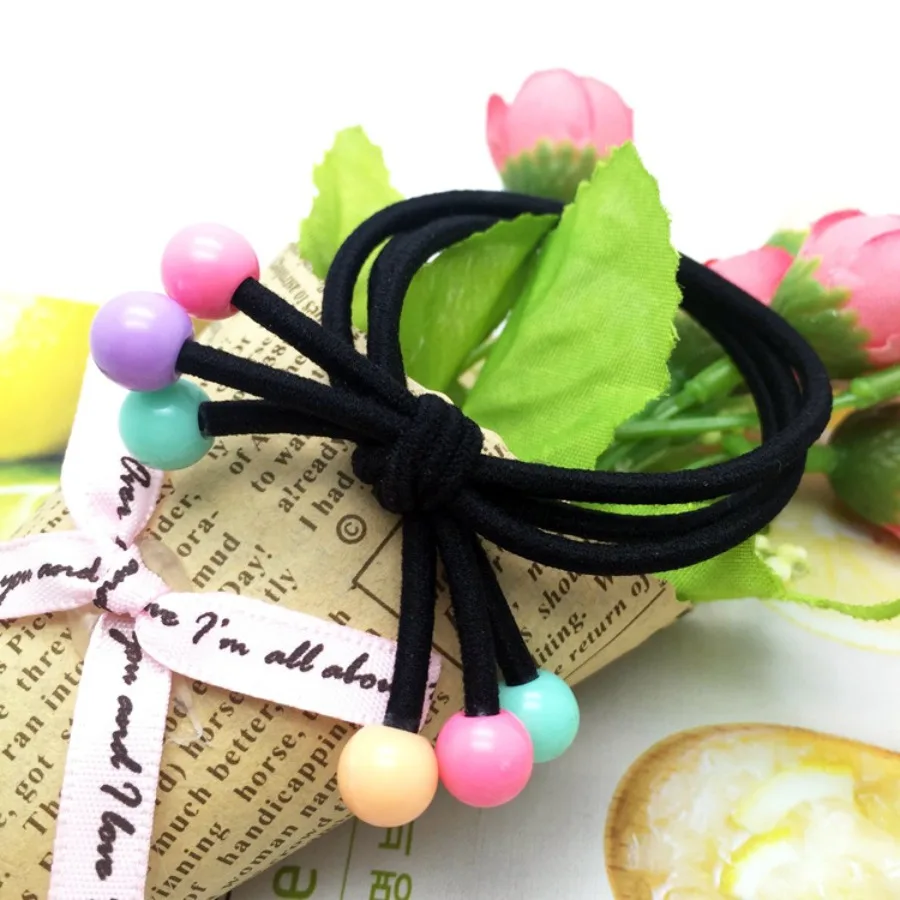 Korean style new hair rope, high elasticity red beads, hair band, hair ring, Yiwu hair accessories and headwear wholesale - Detail 1