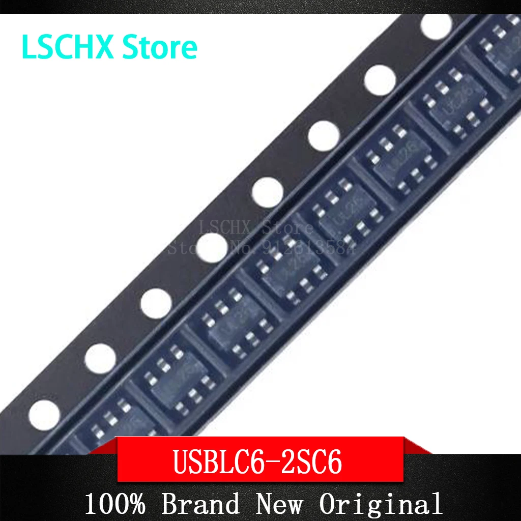 50PCS USBLC USBLC6-2SC6 SOT-23-6 USBLC6 SOT UL26 SOT23 IC Chip