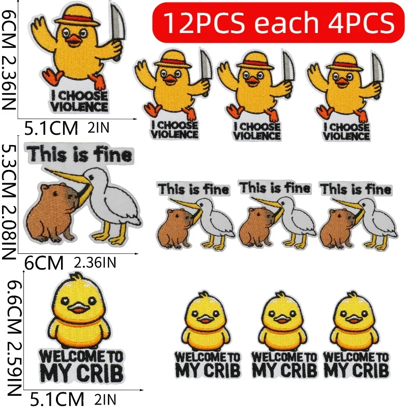10/12 قطعة مجموعة بالجملة من الكي الكرتون الحيوانات الإنجليزية الأبجدية التطريز القماش بقع الديكور الضفدع Orangutan بقع #3