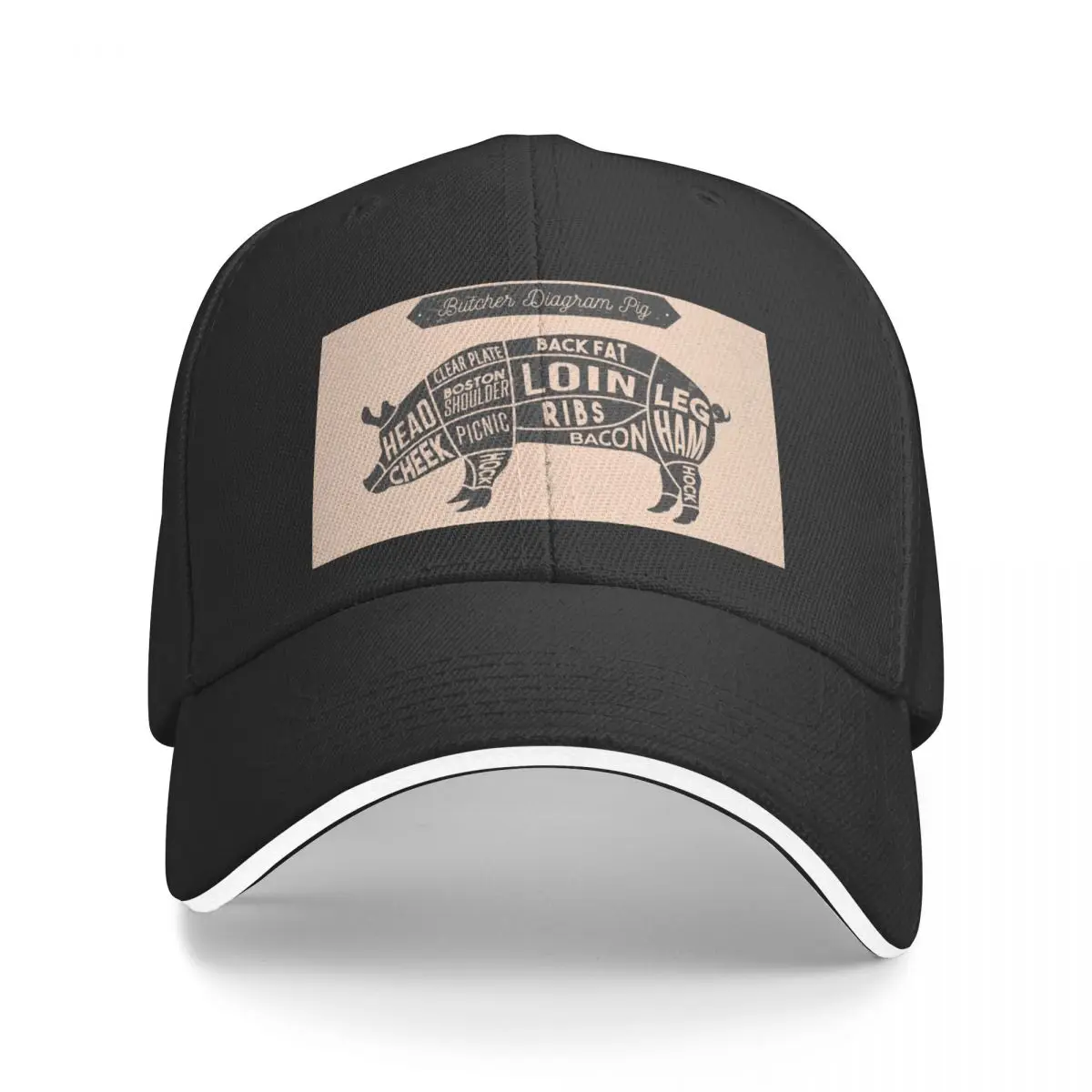 Diagram Pig Baseball Cap Cosplay Streetwear custom Hat Women Caps Men's