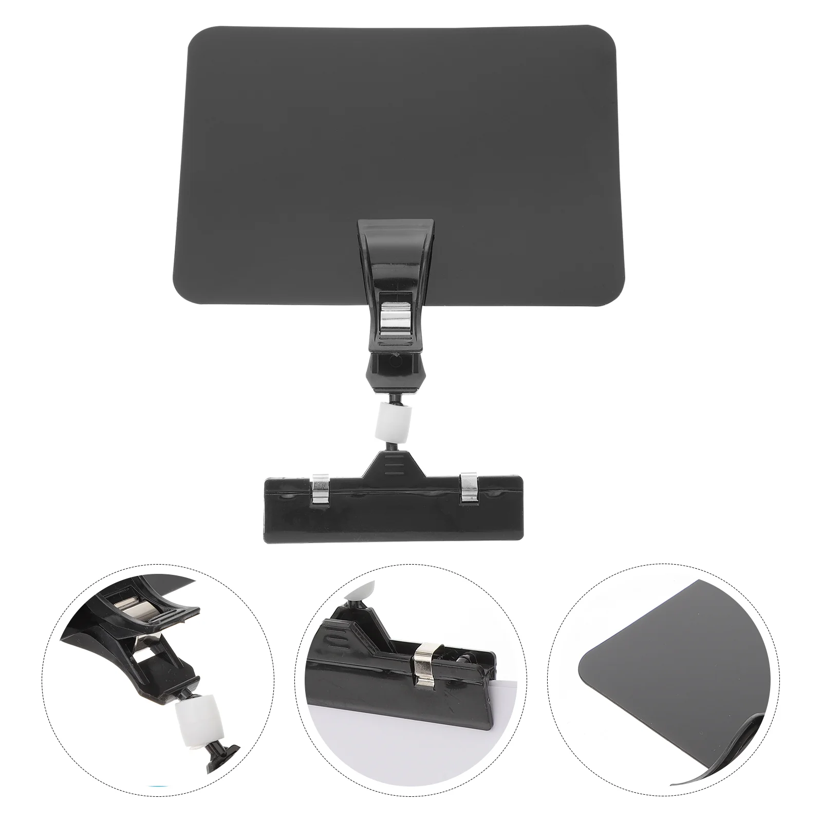 6 Sets Price Tag Holder Label Plastic Chalkboard Sign Mini Signs for Food Clip on Blank Sale Retail Store Pp