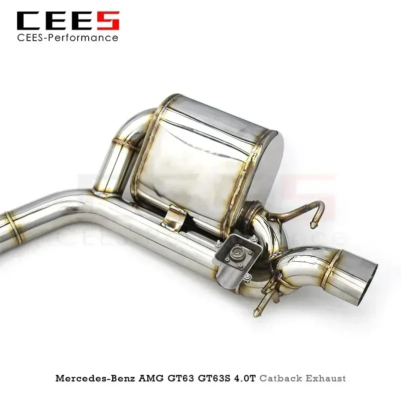 Cees Actualización de escape Catback con Valvetronic para Mercedes-Benz AMG GT63/GT63S 4.0T (2019-2023) SUS304/titanio tubo de escape