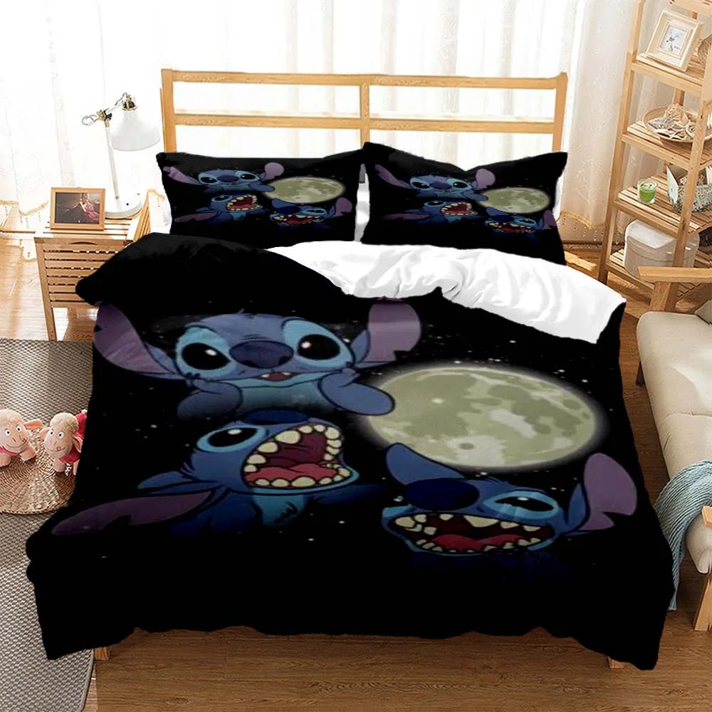 Disney Stitch Bedding Sets Kids Duvet Cover Set With Pillowcase Twin Full Queen King Bedclothes Bed Linen For Boys Girls