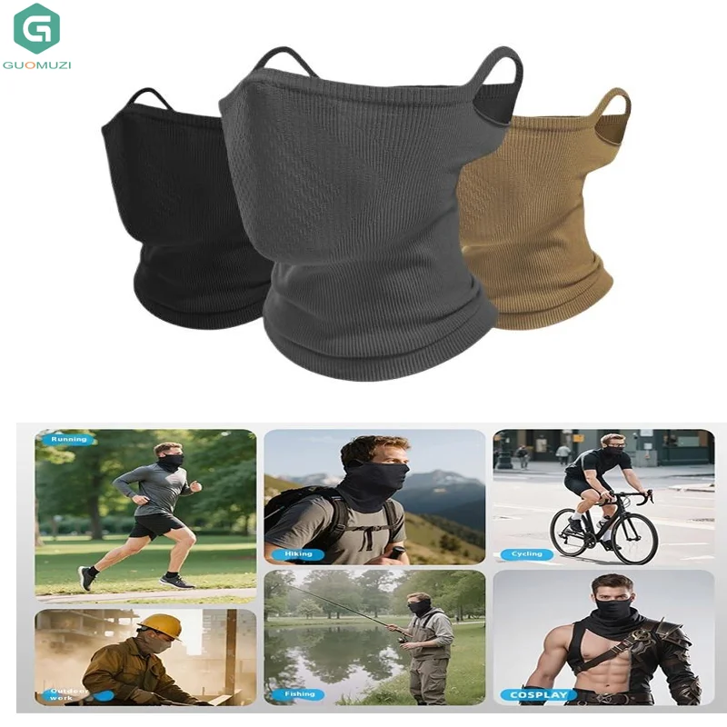 Autumn/Winter Sport Bandana Breathable Cycling Bike Hanging Ear Face Cover Reusable Masks Hiking Camping Neck Gaiter Soft Scarf