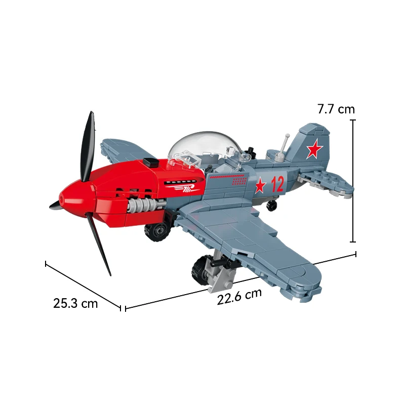 WW2 Pacific Storm Weapon F4U Corsair Fighter Building Blocks Air Force Model Bricks Yak-3 Plane Soldier Military Toys For Kids