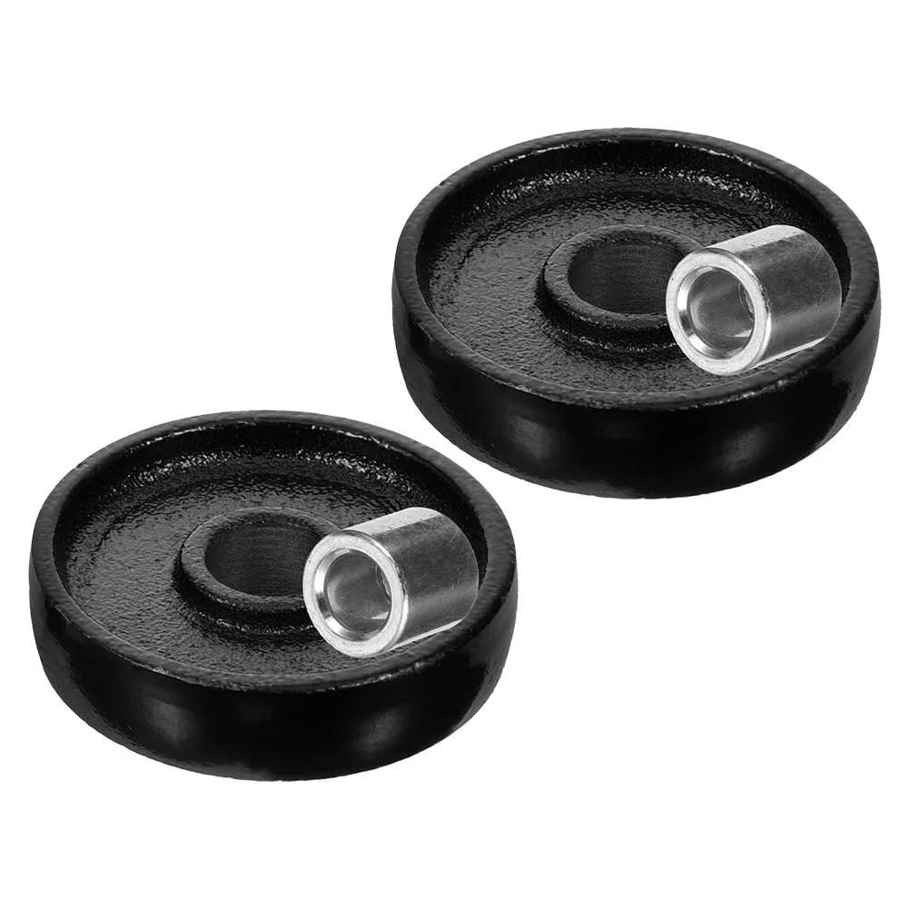 2 Pcs Jack Accessories Roller Trailer Wheel Utility Front Rear Horizontal Iron Floor Parts