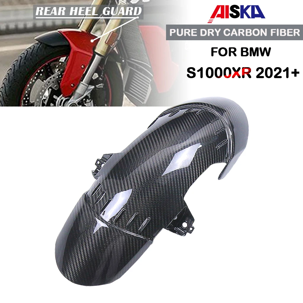 Motorcycle Accessories Front Fender Hugger Mudguard Splash Guard 3K Pure Dry Carbon Fiber For BMW S1000XR 2021 2022 2023 2024