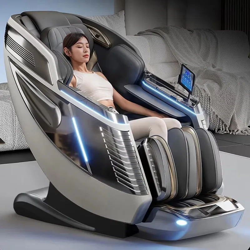 L39S Snowift Dual Core New Design Electric Thai Stretch Shiatsu Zero Gravity Double Mechanism Massage Chair Pu Leather Full Body