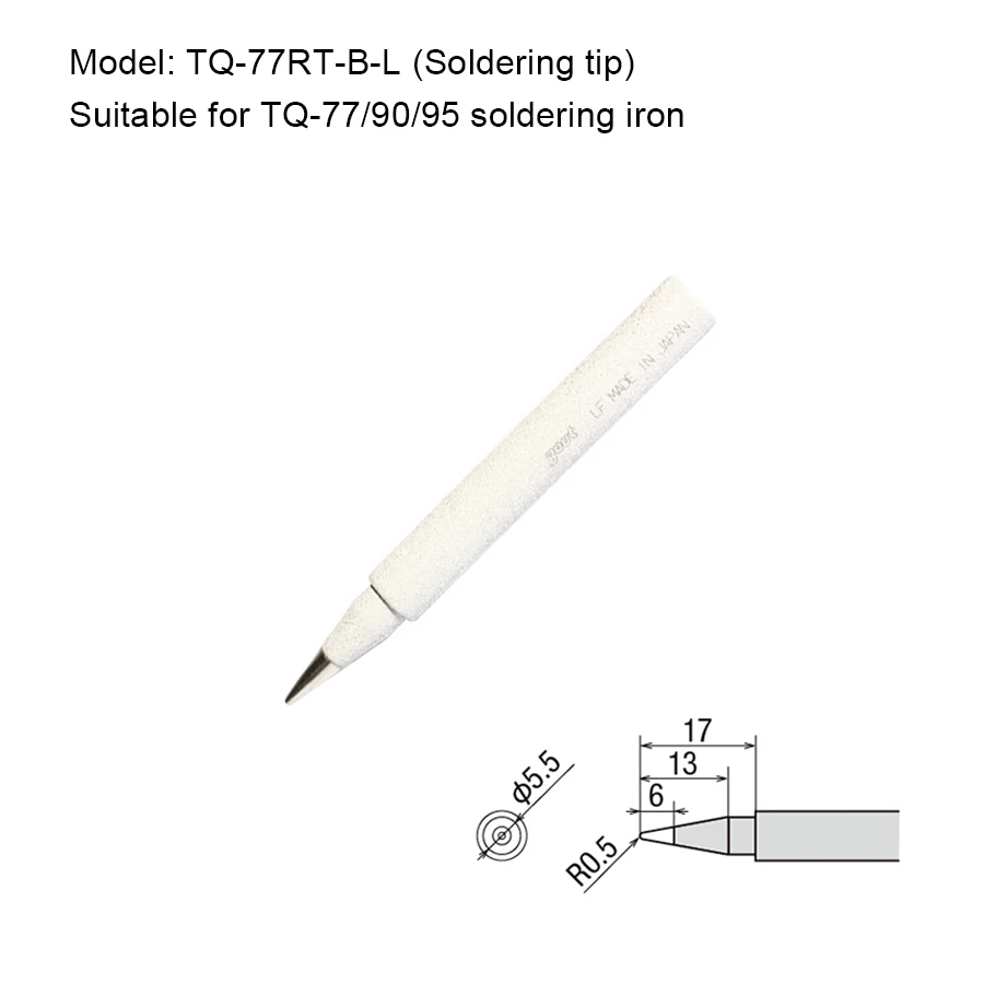 Japão GOOT Eletrônica Ferro De Solda Acessórios, Aquecedor Barril, Dica, Porca, Original Parte de Substituição do Google, TQ-95, 77